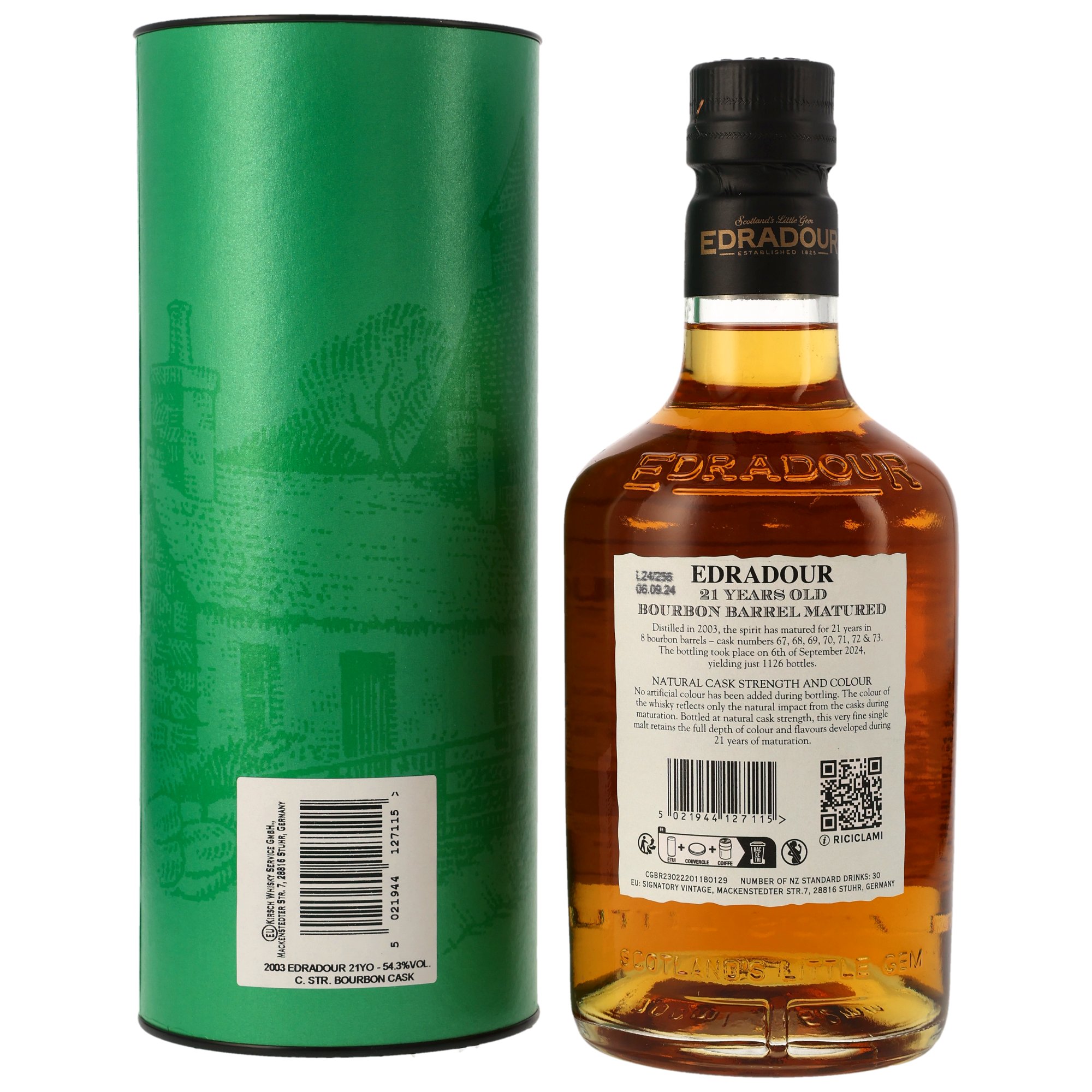 Edradour 2003/2024 - 21 y.o. Cask Strength - Bourbon Barrels 